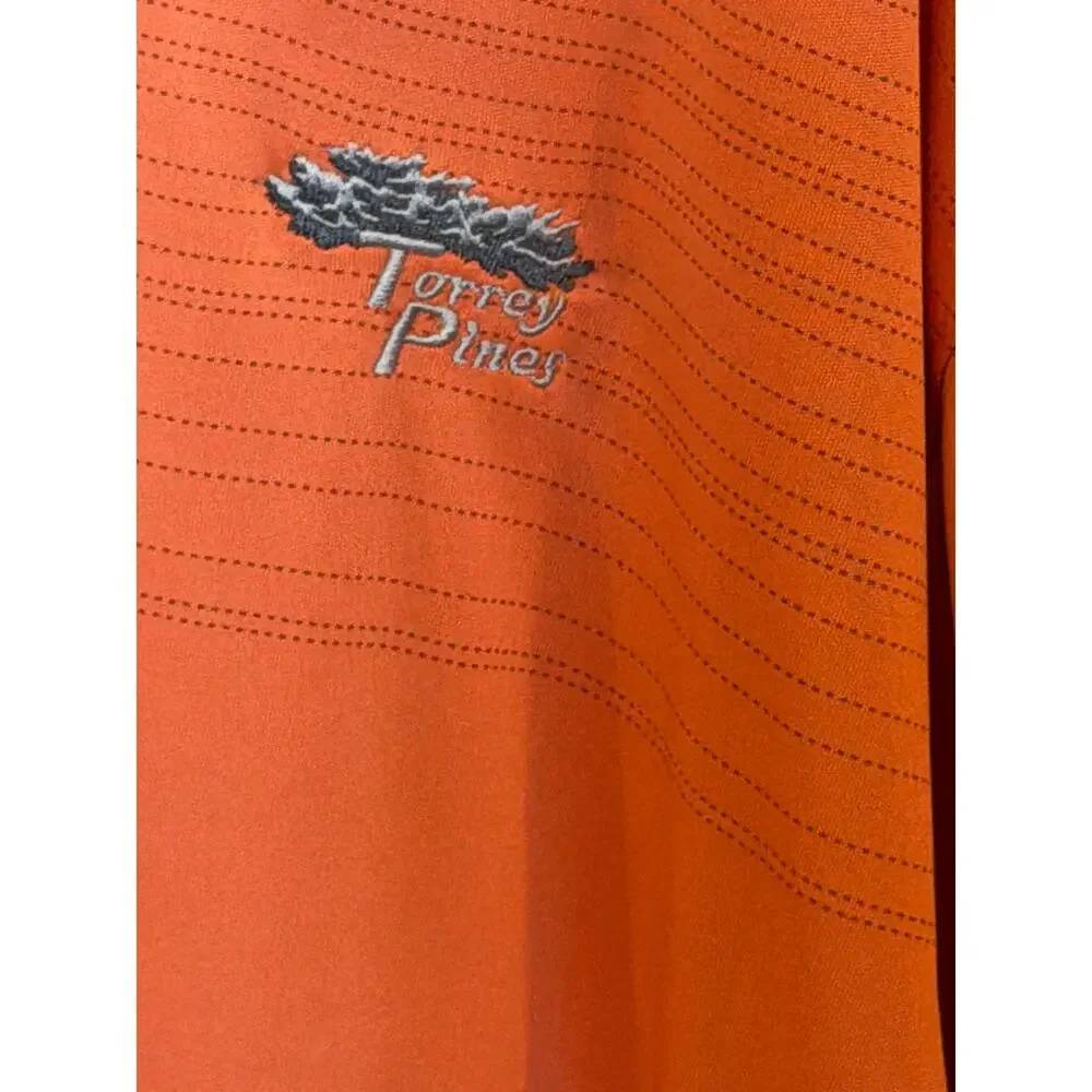 Bermuda Sands Torrey Pines Golf Polo Men’s XL Orange Performance Shirt